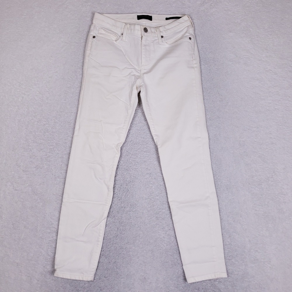 Banana Republic Skinny Jeans Womens 25 White Premium Denim Stretch Minimalist